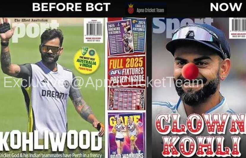 Australian Media: From "Kohliwood" to "Clown Kohli" – A Rapid Shift in Narrative