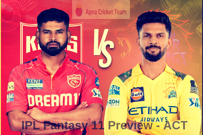 Match 22 : TATA IPL 2025 - PBKS vs CSK : Dream 11 Predictions & Picks!